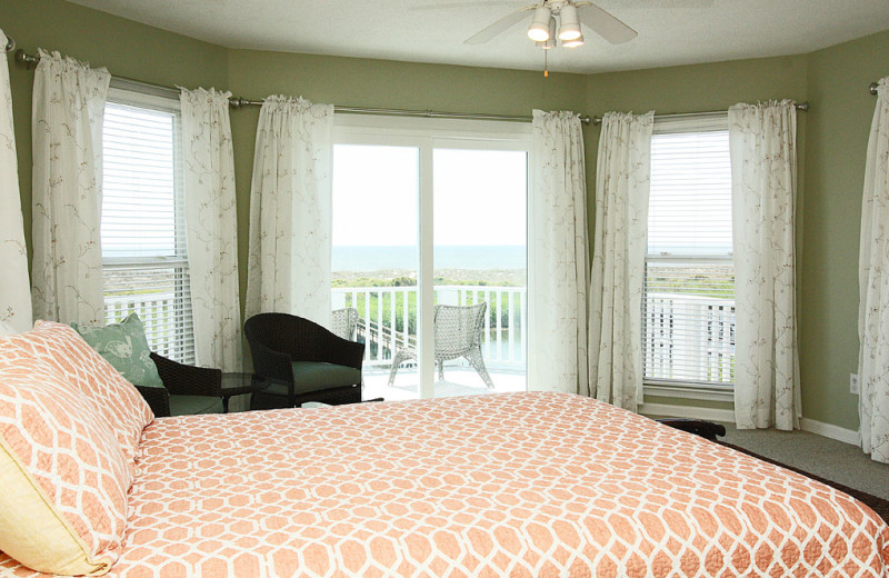 Rental bedroom at Oak Island Accomodations.