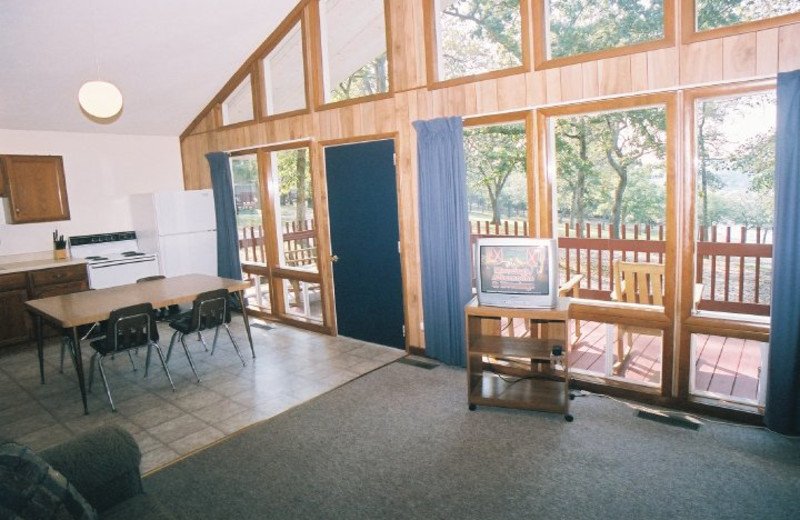 Cabin interior at Indian Trails Resort.