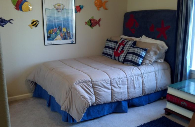 Rental bedroom at Coastal Vacation Rentals.