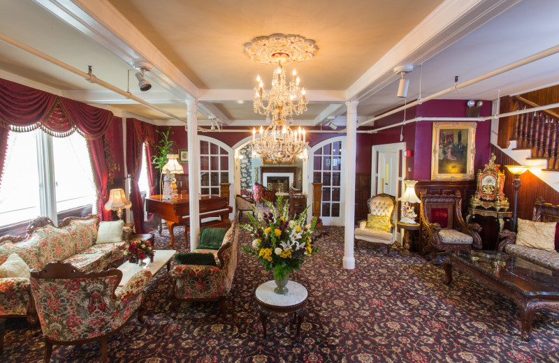 Lobby at Queen Anne Hotel.