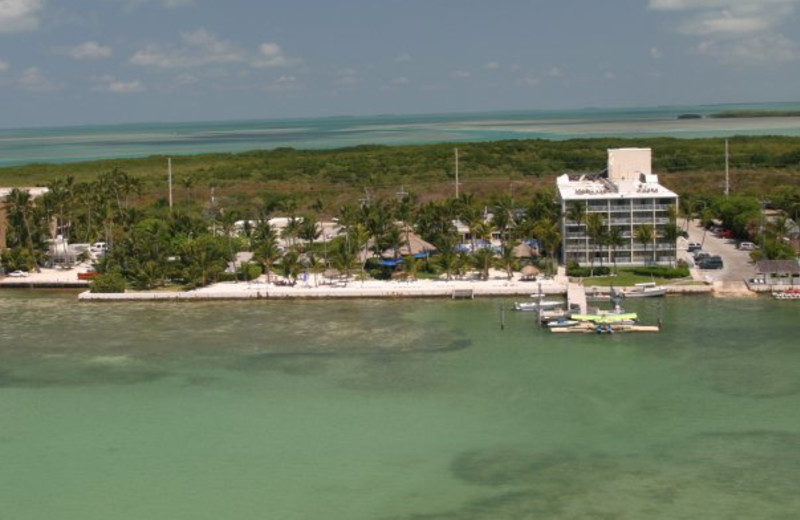 Aerial view of Hampton Inn & Suites Islamorada.