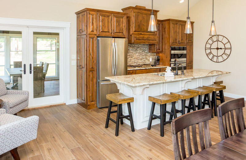 Guest kitchen at Grand View Lodge.