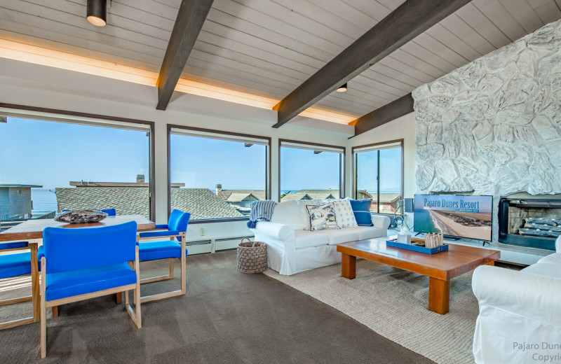 Rental living room at Pajaro Dunes Resort.