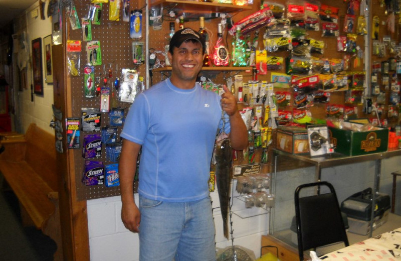 Fishing store at Cozy Cove Resort.