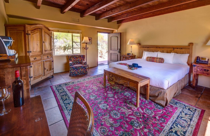 Guest room at Hacienda Del Sol Guest Ranch Resort.