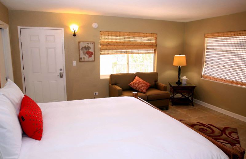 Guest room at Bamboo Beach Club.