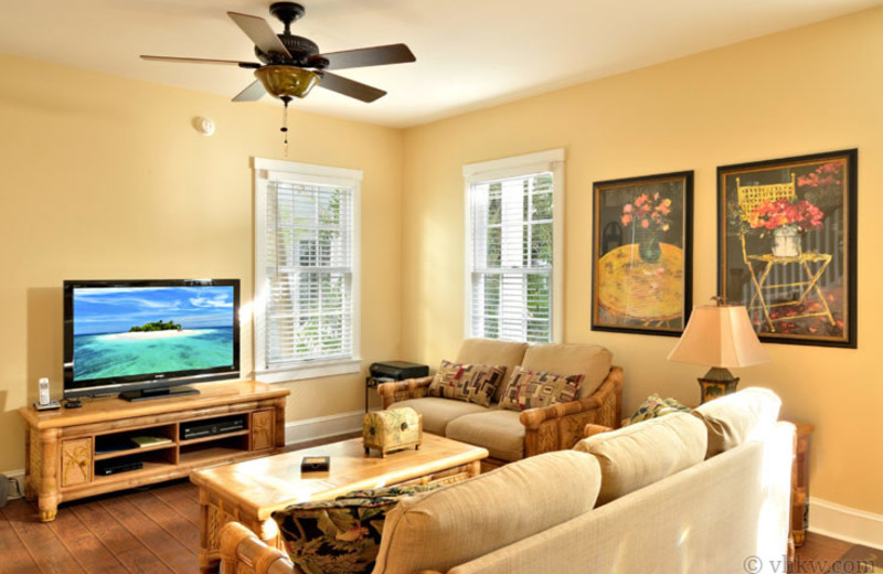 Rental living room at Vacation Homes of Key West.