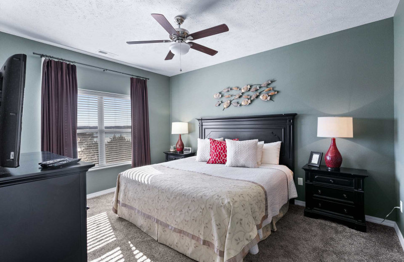 Rental bedroom at Branson Vacation Rentals.