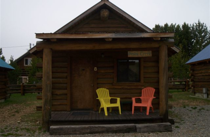 Log cabin exterior at Triangle C Ranch Log Cabins.