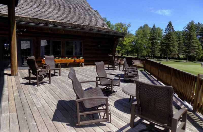 Patio at Garland Lodge and Resort.