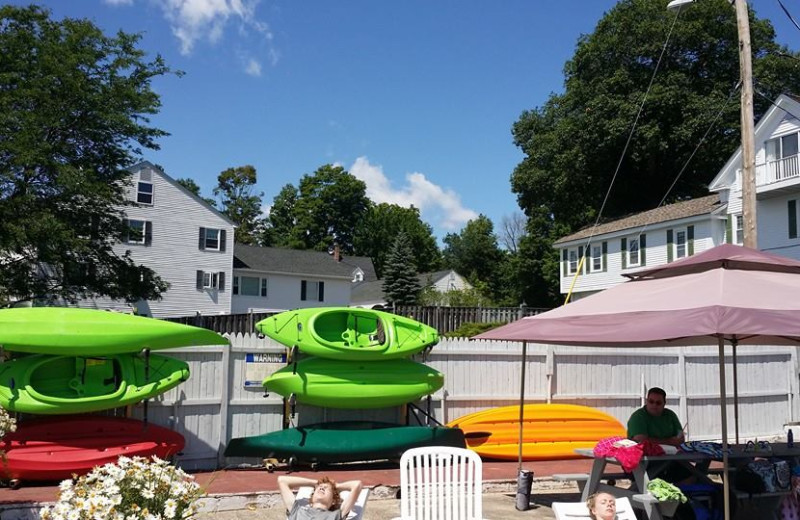 Kayaks at Windrifter Resort.