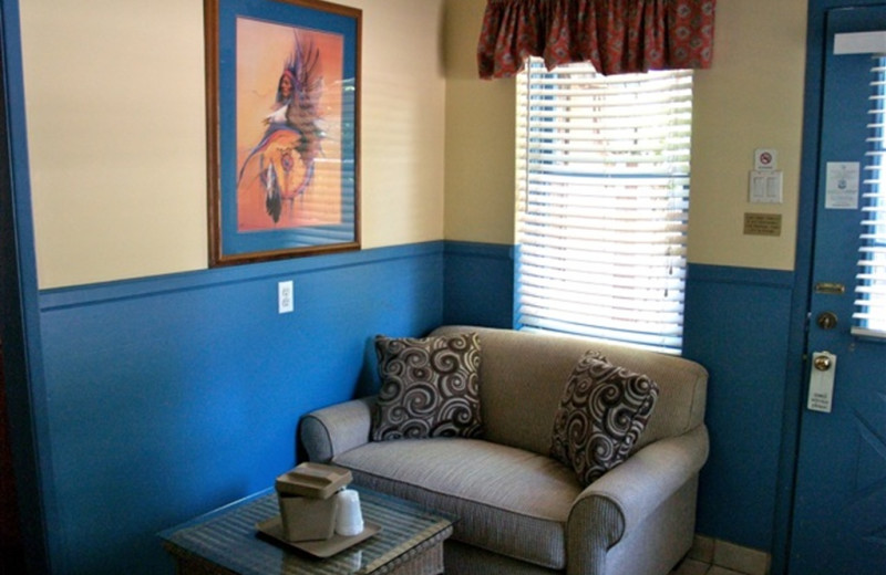 Cabin interior at Old Creek Resort.