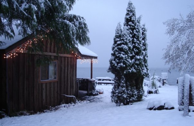 Winter time cottage at West Beach Resort.