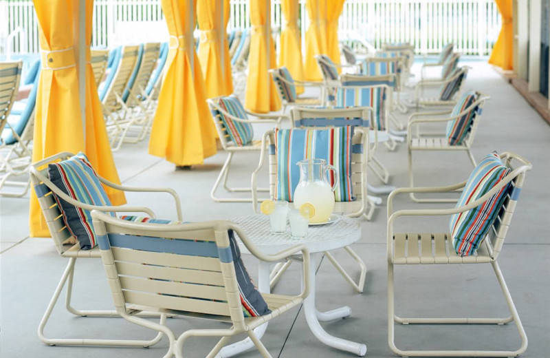 Poolside patio at Smoke Tree Ranch.