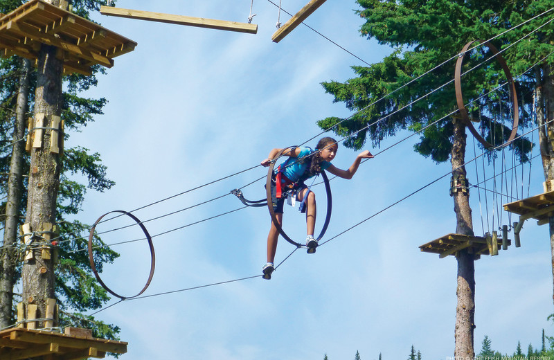 Rope course at The Lodge at Whitefish Lake.