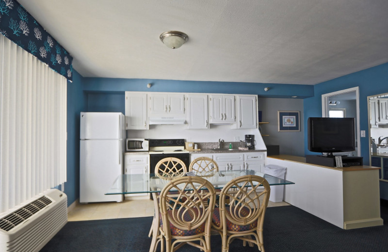 Guest kitchen at Shoreline Island Resort.