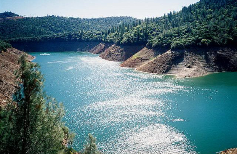 View of lake at Lake Oroville.