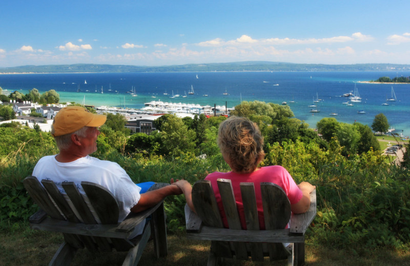 Couple at Trout Creek Vacation Condominiums.