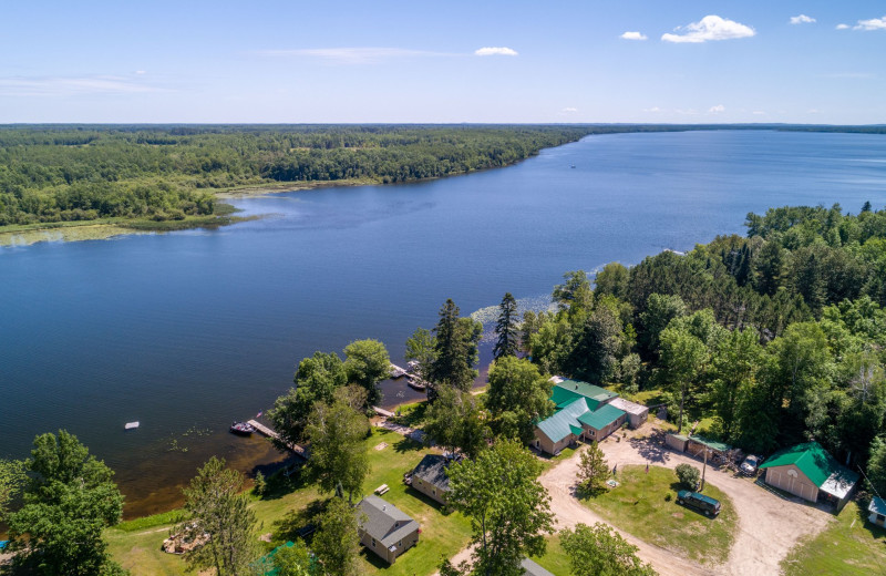 Aerial view of Rising Eagle Resort.