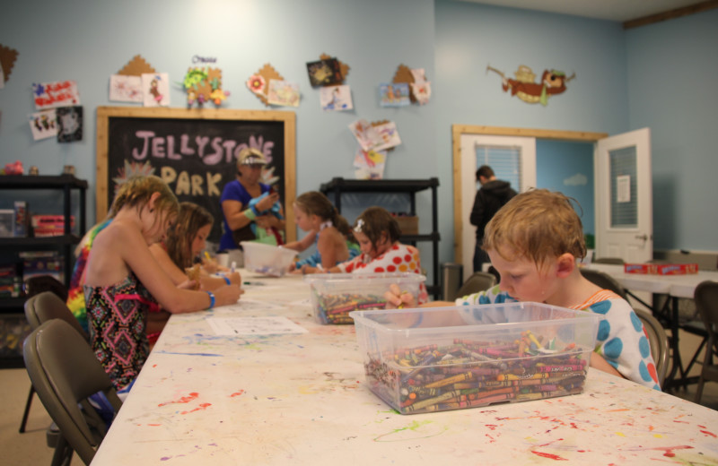 Arts and crafts at Jellystone Park at Lake Monroe.