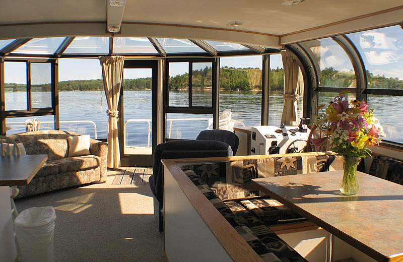 Houseboat interior at Voyagaire Lodge and Houseboats.