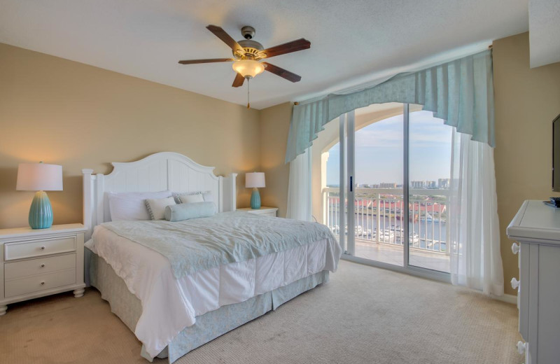 Rental bedroom at North Beach Vacation Rentals.