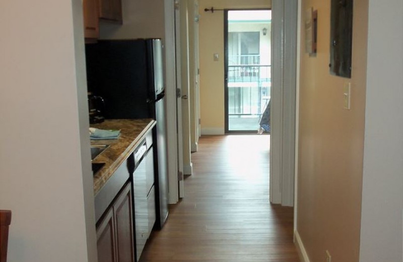 Rental kitchen at Oak Square Condos.