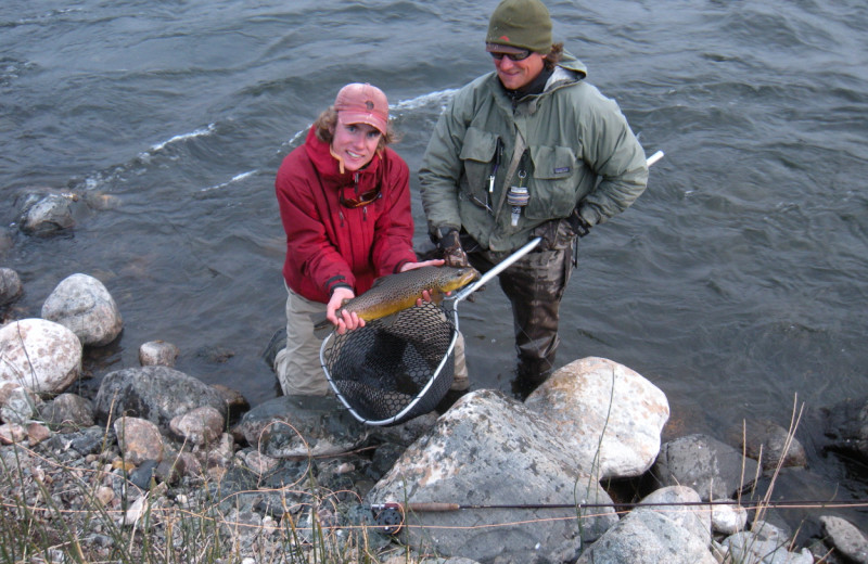 Fishing at Galloup's Slide Inn.