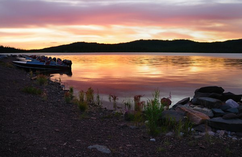 Sunset at Plummer's Arctic Fishing Lodges.