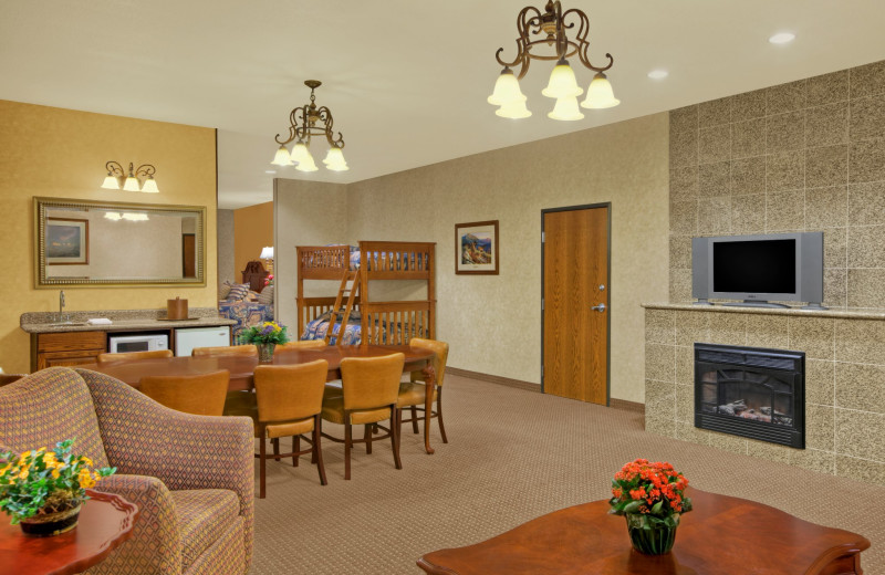 Guest room at Rushmore Express Inn & Family Suites.