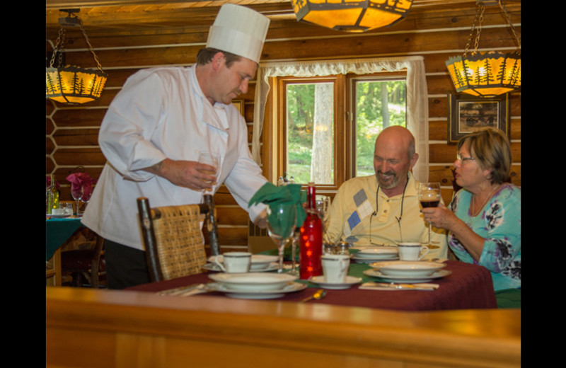 Dining at Obabika Resort.