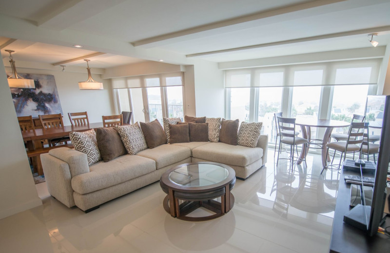 Rental living room at La Isla VR - South Padre.