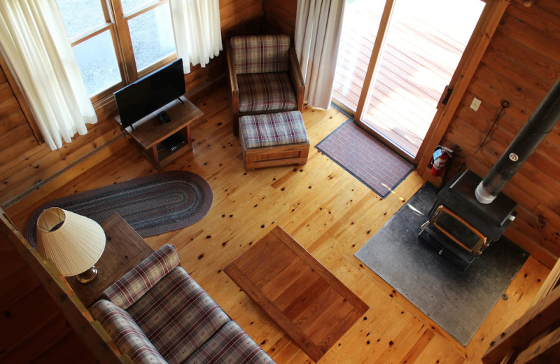 Guest living room at Unity College Sky Lodge.