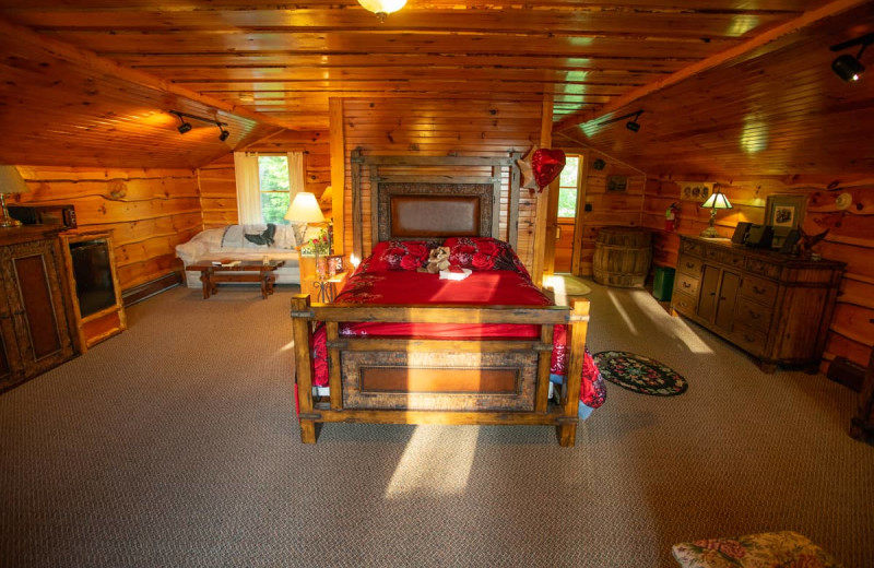 Guest room at Lake Clear Lodge & Retreat.