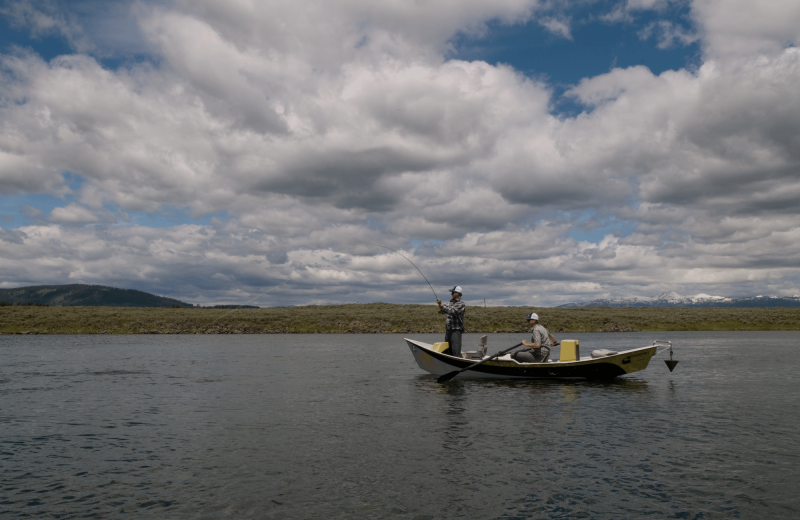Fishing at Teton Valley Lodge.