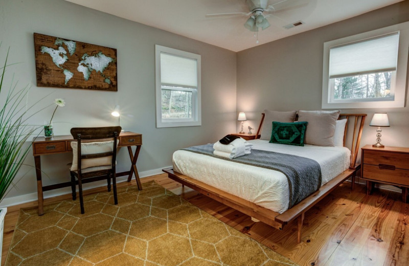 Rental bedroom at Yonder Luxury Vacation Rentals.