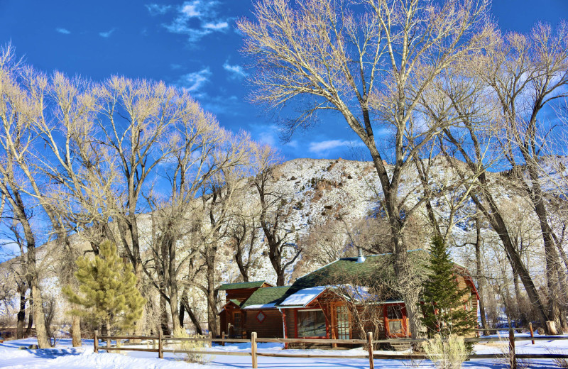 Cabin exterior at Woods Landing.