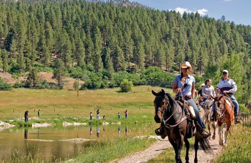 Horseback riding at Colorado Trails Ranch.