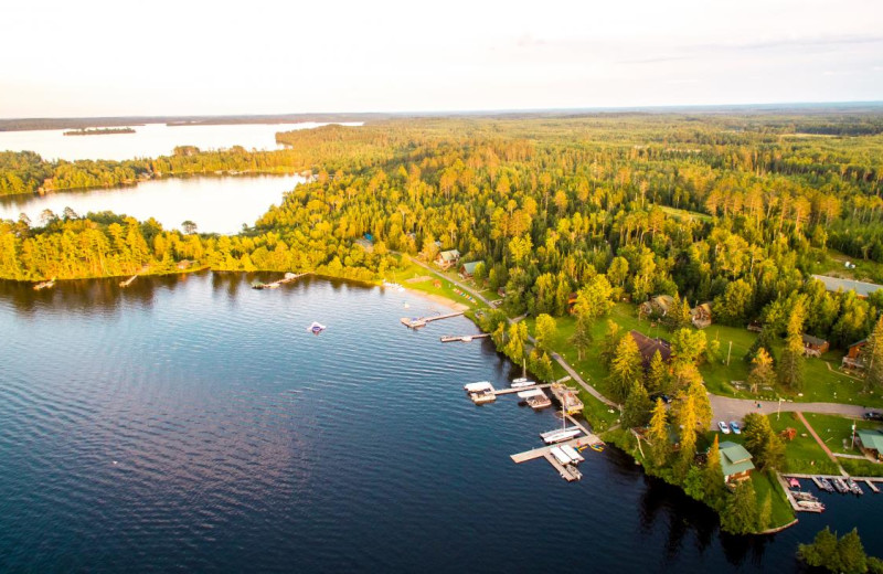 Aerial view of Pehrson Lodge Resort.