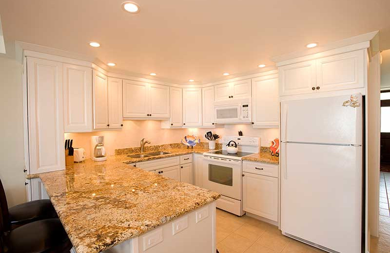 Vacation rental kitchen at Hale Kai O Kihei.