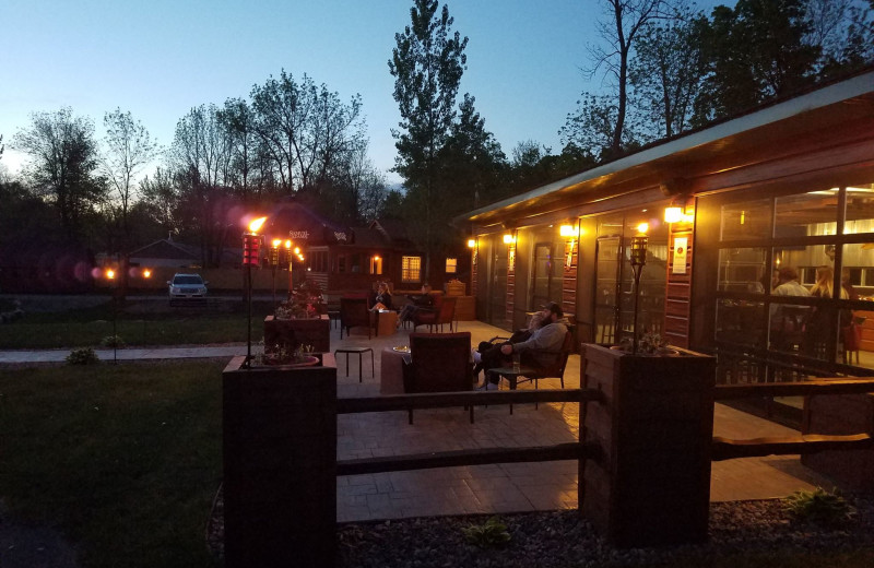 Patio at Appeldoorn's Sunset Bay Resort.