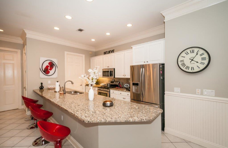 Rental kitchen at Destin Getaways.