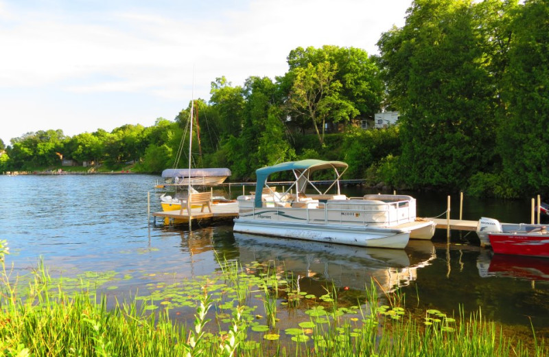 Boats on the Water at Huddle's Resort 