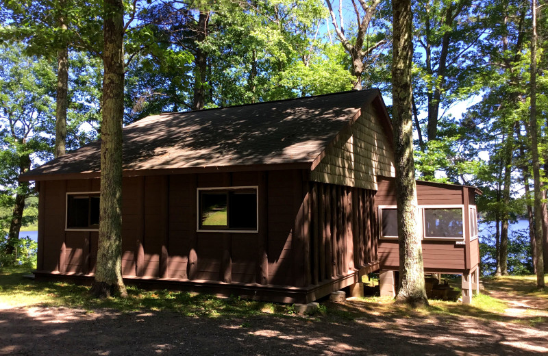 Cabin exterior at Timber Bay Resort.