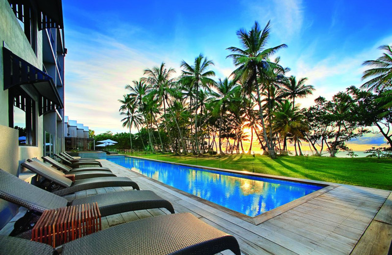 Exterior view of Castaways Beachfront Resort.