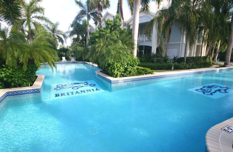 Outdoor pool at Britannia Villas.