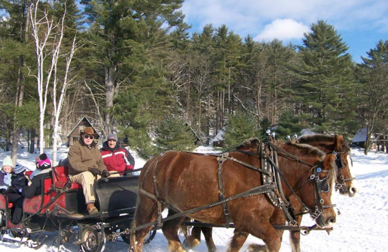 Sleigh ride at Ridin-Hy Ranch Resort.