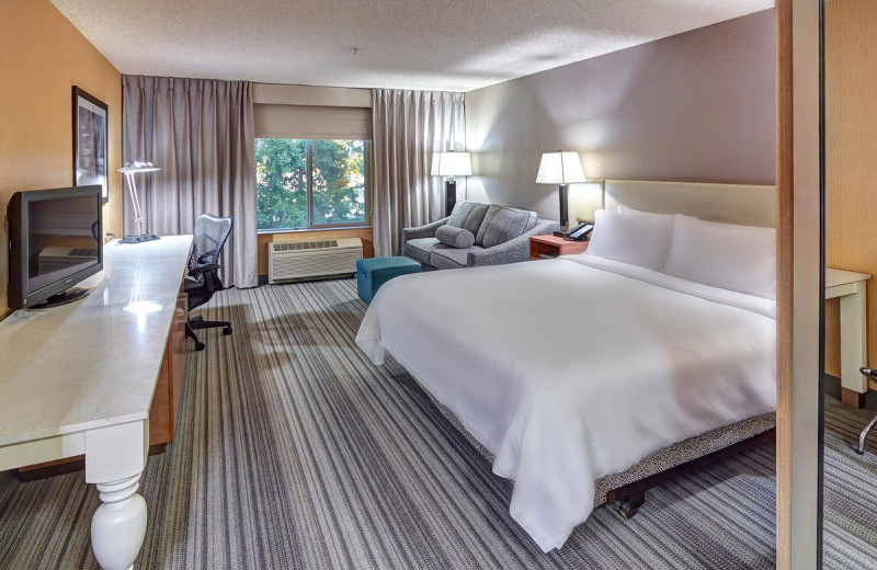 Guest room at Hilton Garden Inn Portland/Beaverton.