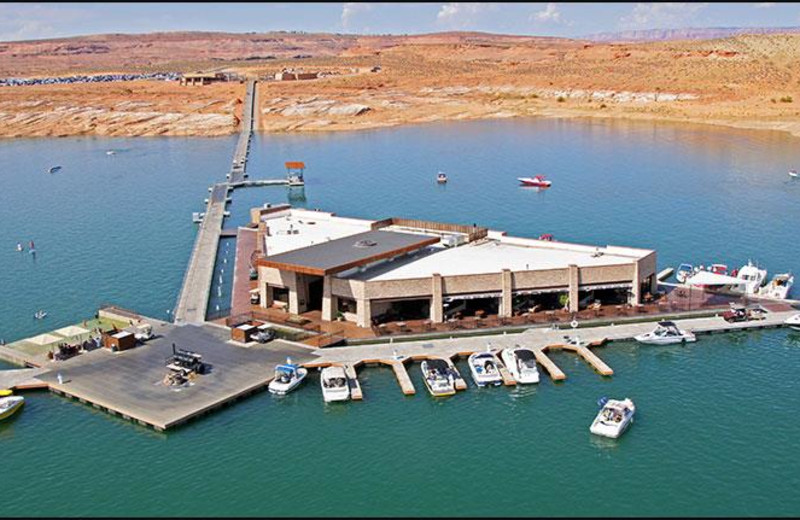 Aerial view of Antelope Point.