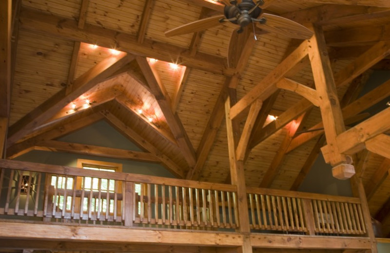 Timber Framed home, exposed beams create a warm and rustic elegant ambiance